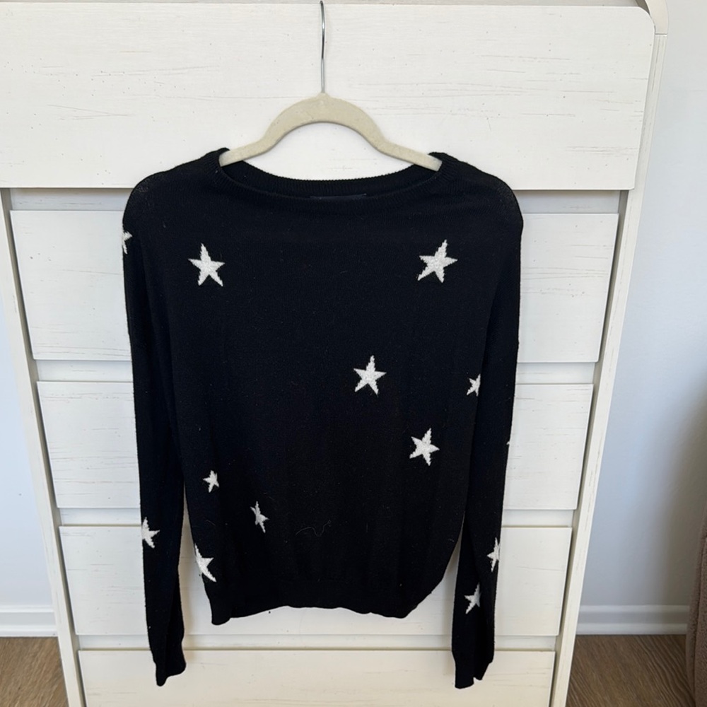 Brandy Black Star Pattern Sweater